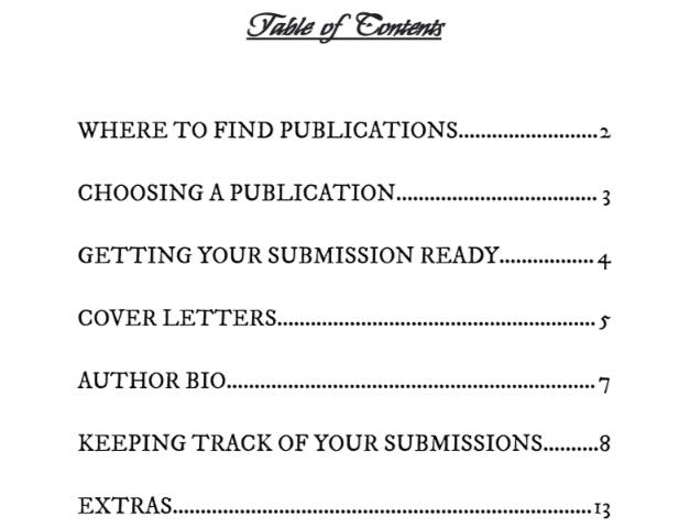 CONTENTS OF THE PDF